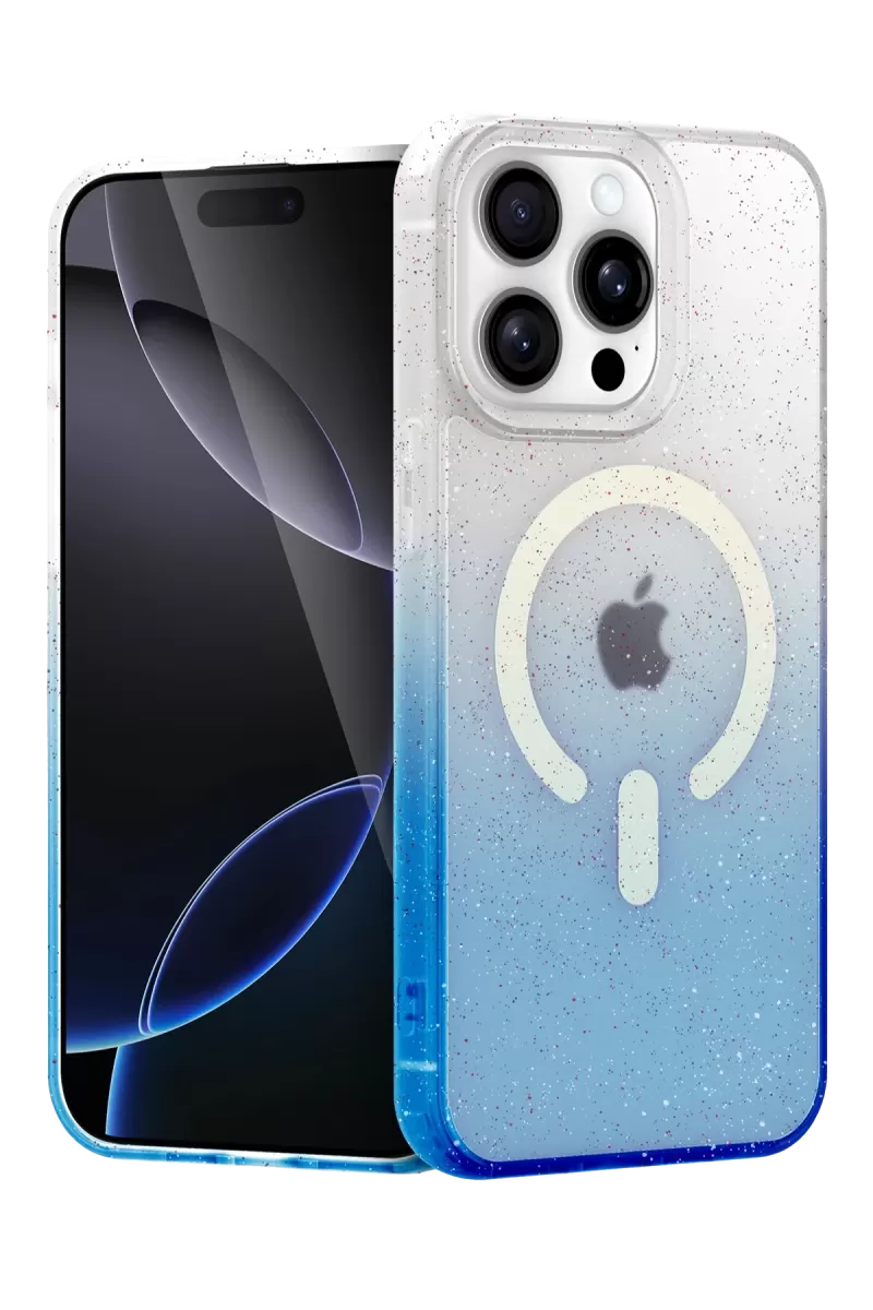 Newface Apple iPhone 15 Pro Pummel Shiny Magsafe Kapak - Mavi