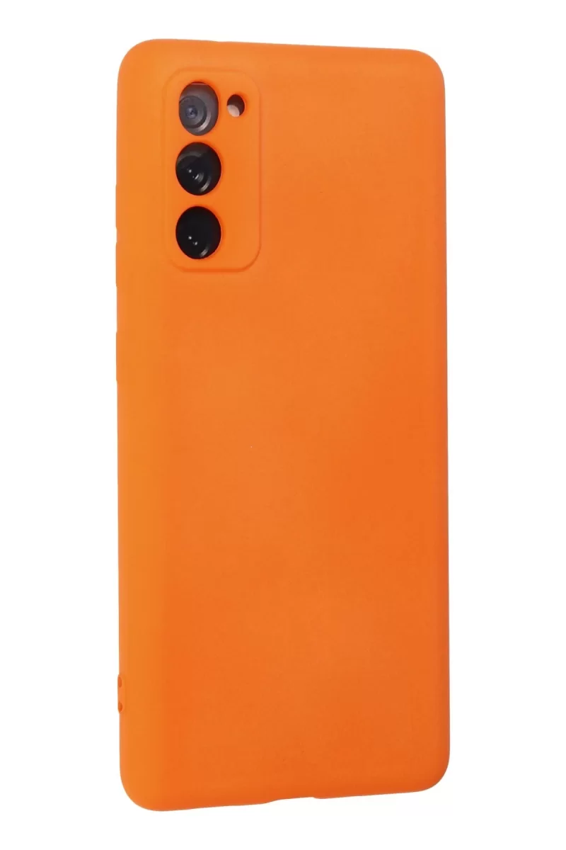 Newface Samsung Galaxy S20 FE Kılıf Nano içi Kadife Silikon - Turuncu