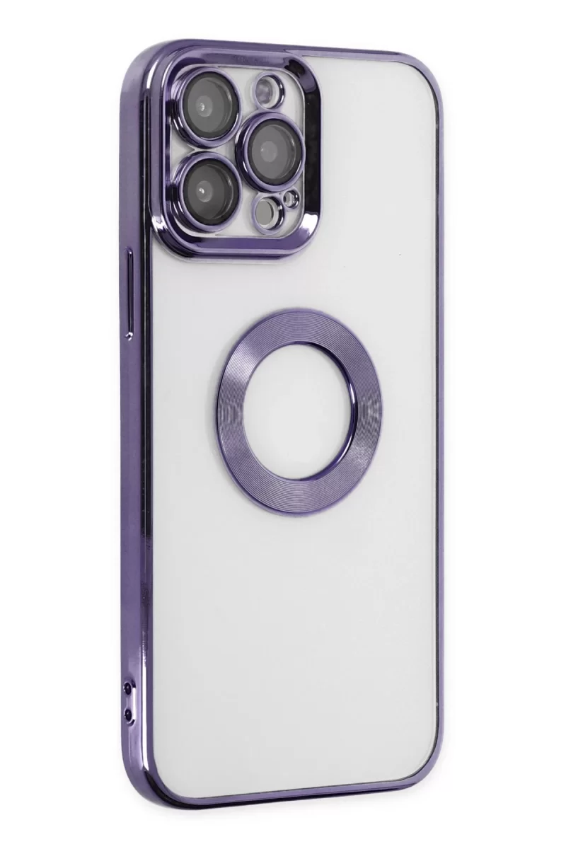 Newface Apple iPhone 14 Pro Kılıf Slot Silikon - Mor