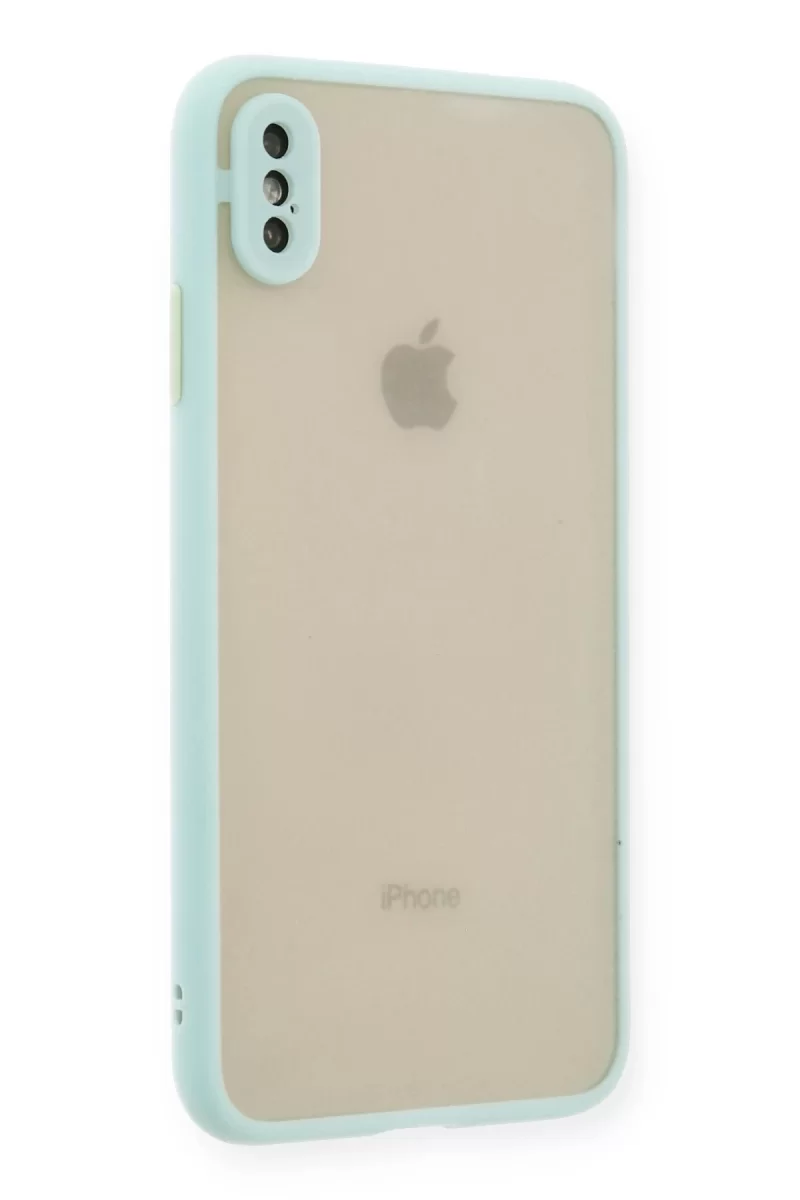 Newface Apple iPhone XS Max Kılıf Montreal Silikon Kapak - Turkuaz