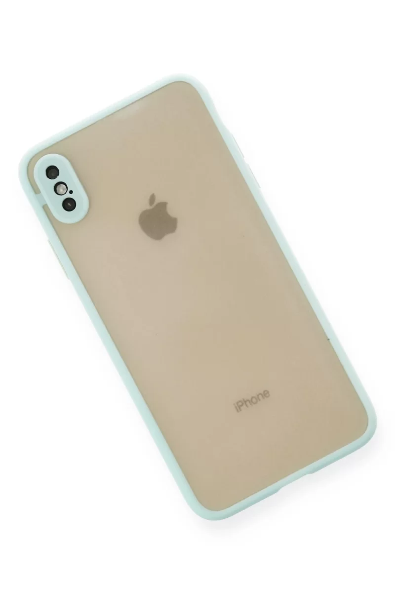 Newface Apple iPhone XS Max Kılıf Montreal Silikon Kapak - Turkuaz