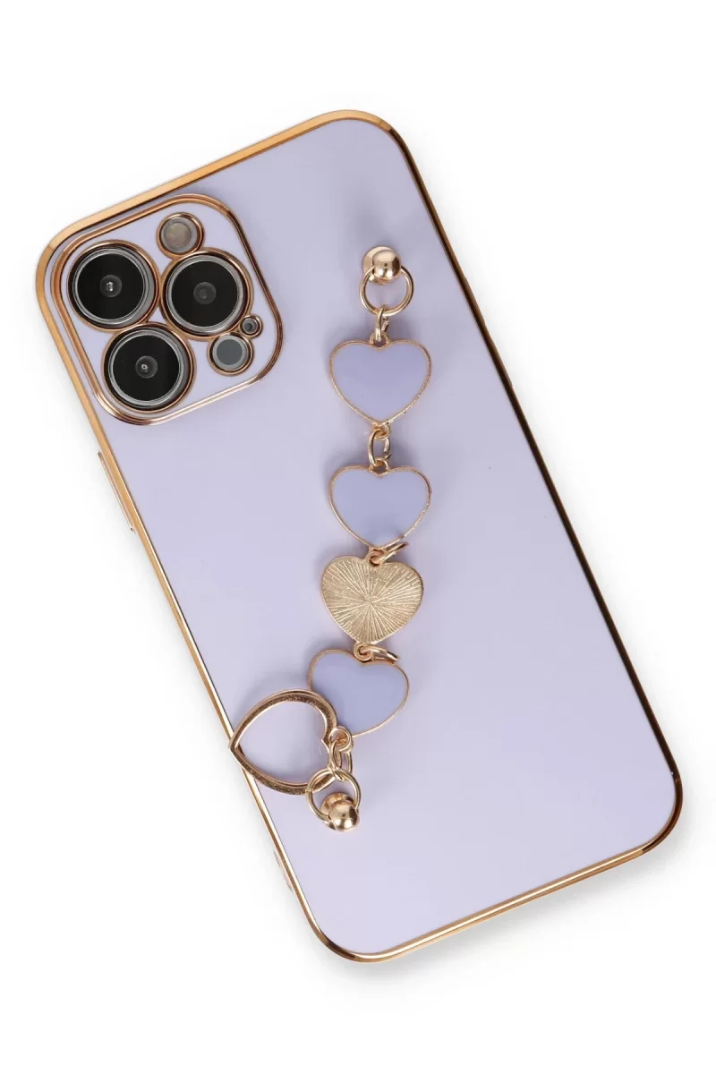 Newface Apple iPhone 13 Pro Max Kılıf Esila Silikon - Lila