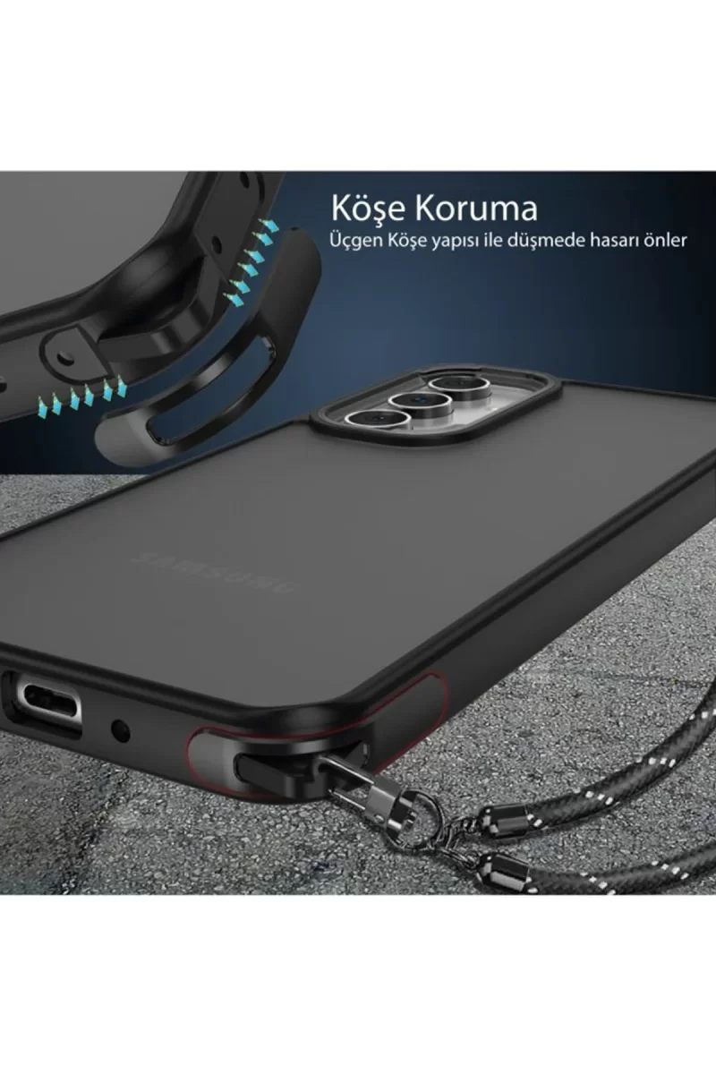 Newface Samsung Galaxy A05S Kılıf Elegant Kapak - Titan Gri