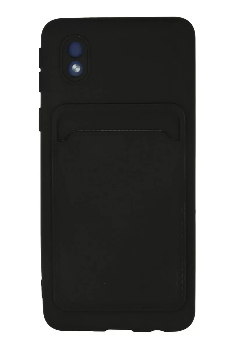 Newface Samsung Galaxy A01 Core Kılıf Kelvin Kartvizitli Silikon - Siyah