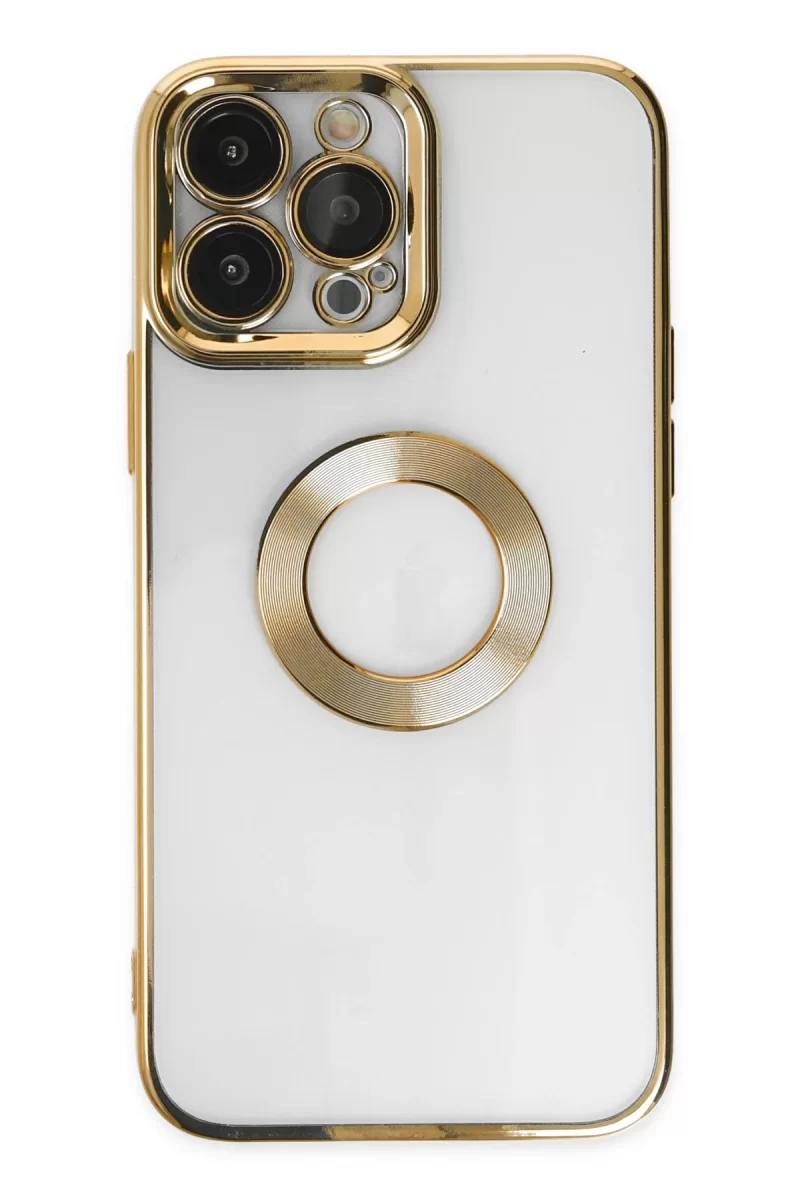 Newface Apple iPhone 14 Pro Max Kılıf Slot Silikon - Gold