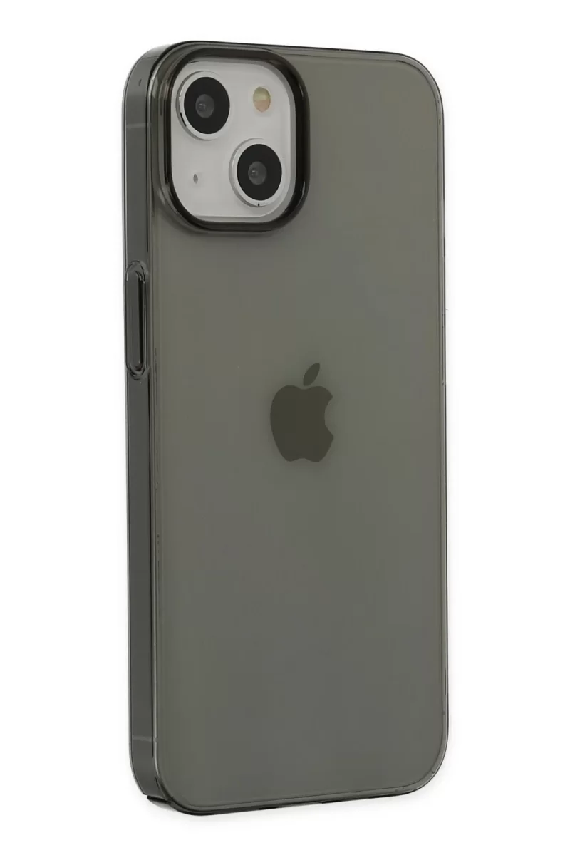 Newface Apple iPhone 14 Plus Kılıf Pc Sert Şeffaf Kapak - Siyah