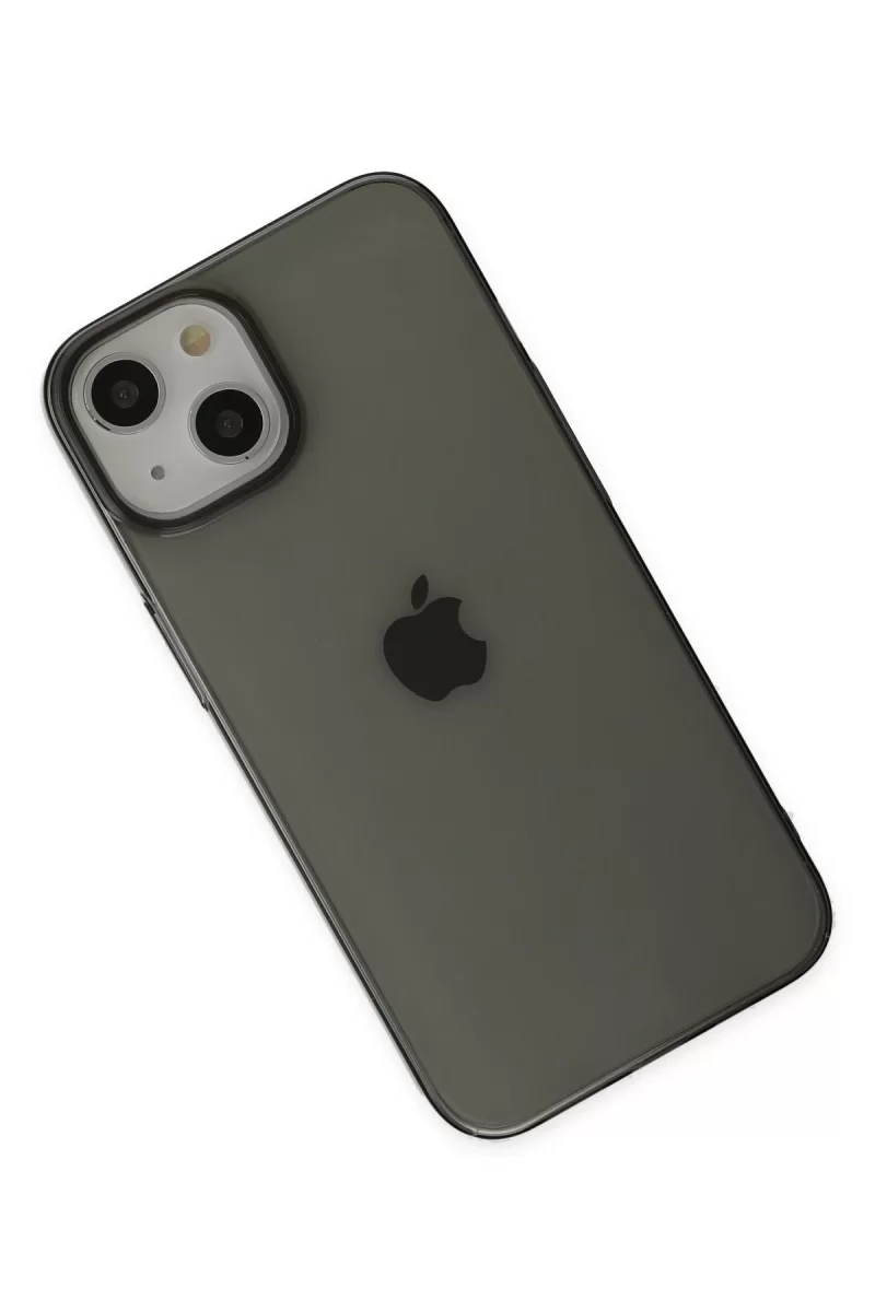 Newface Apple iPhone 14 Plus Kılıf Pc Sert Şeffaf Kapak - Siyah