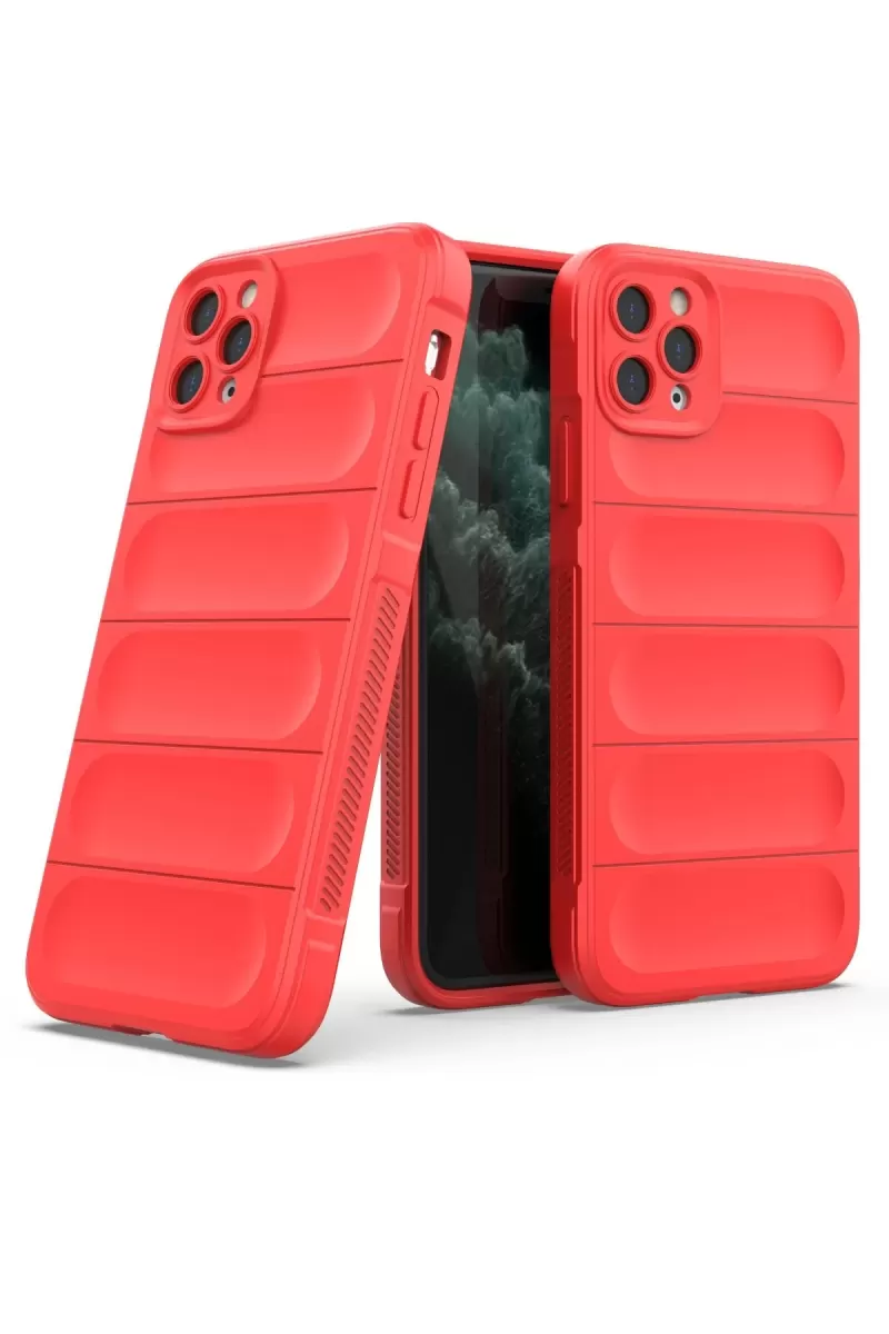 Newface Apple iPhone 11 Pro Max Kılıf Optimum Silikon - Kırmızı