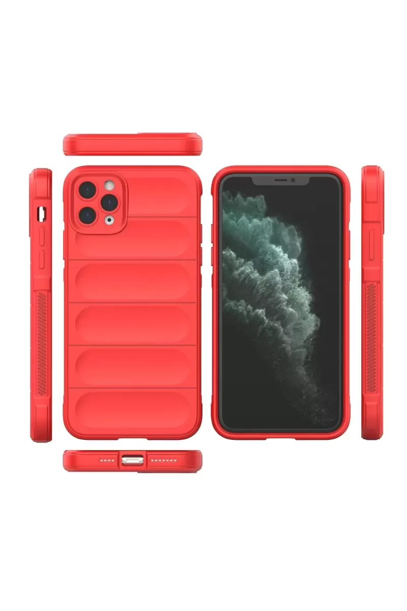 Newface Apple iPhone 11 Pro Max Kılıf Optimum Silikon - Kırmızı