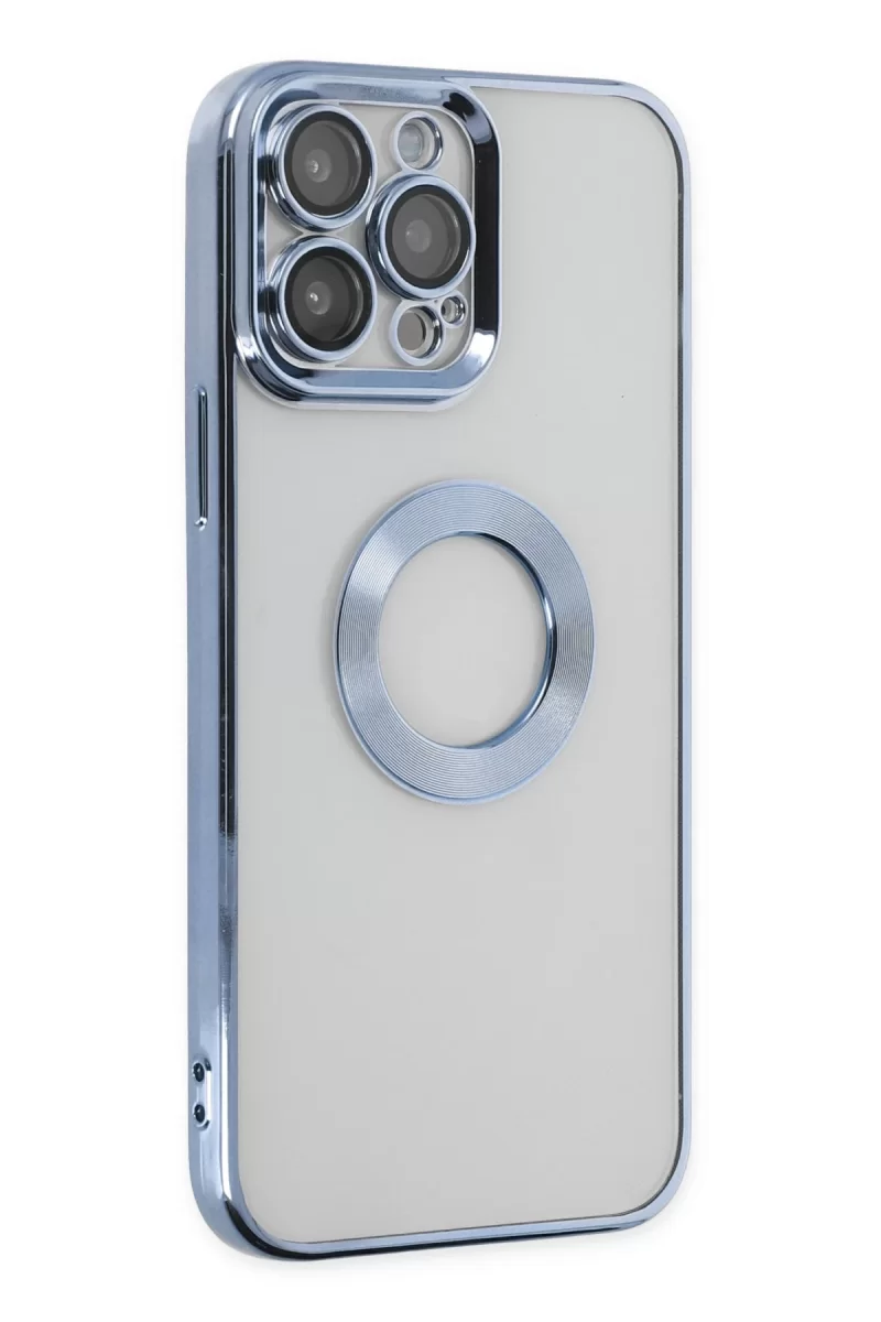 Newface Apple iPhone 14 Pro Max Kılıf Slot Silikon - Sierra Blue