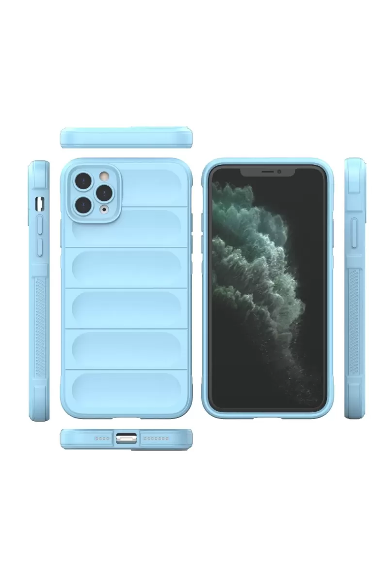 Newface Apple iPhone 11 Pro Max Kılıf Optimum Silikon - Sky Blue