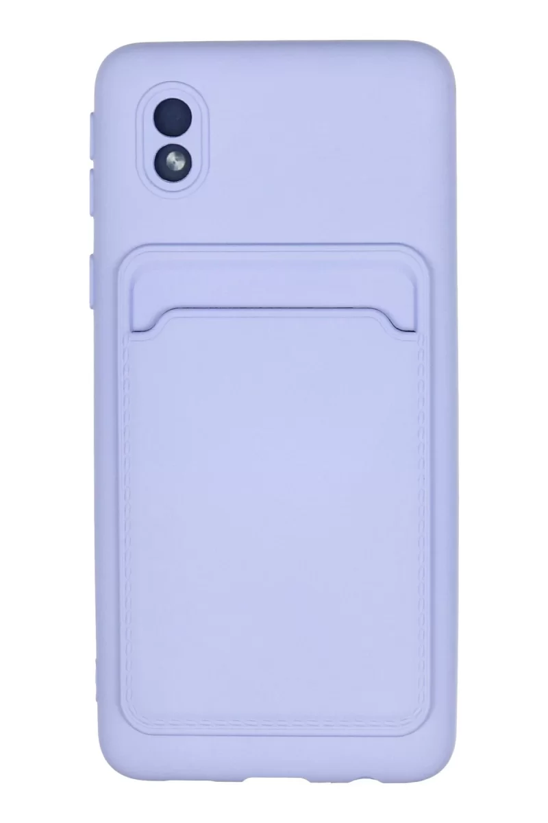 Newface Samsung Galaxy A01 Core Kılıf Kelvin Kartvizitli Silikon - Lila
