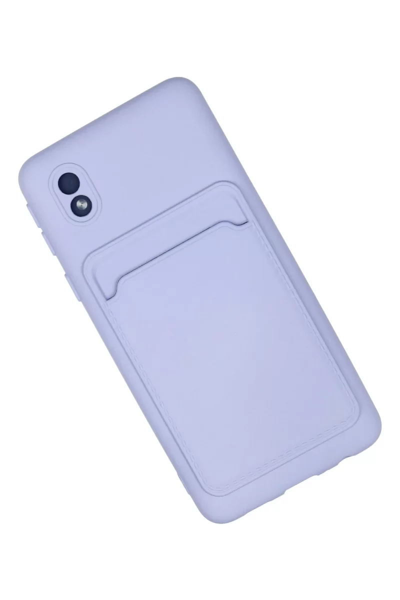 Newface Samsung Galaxy A01 Core Kılıf Kelvin Kartvizitli Silikon - Lila