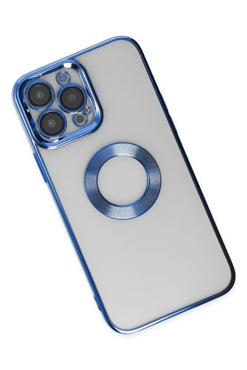 Newface Apple iPhone 14 Pro Max Kılıf Slot Silikon - Mavi