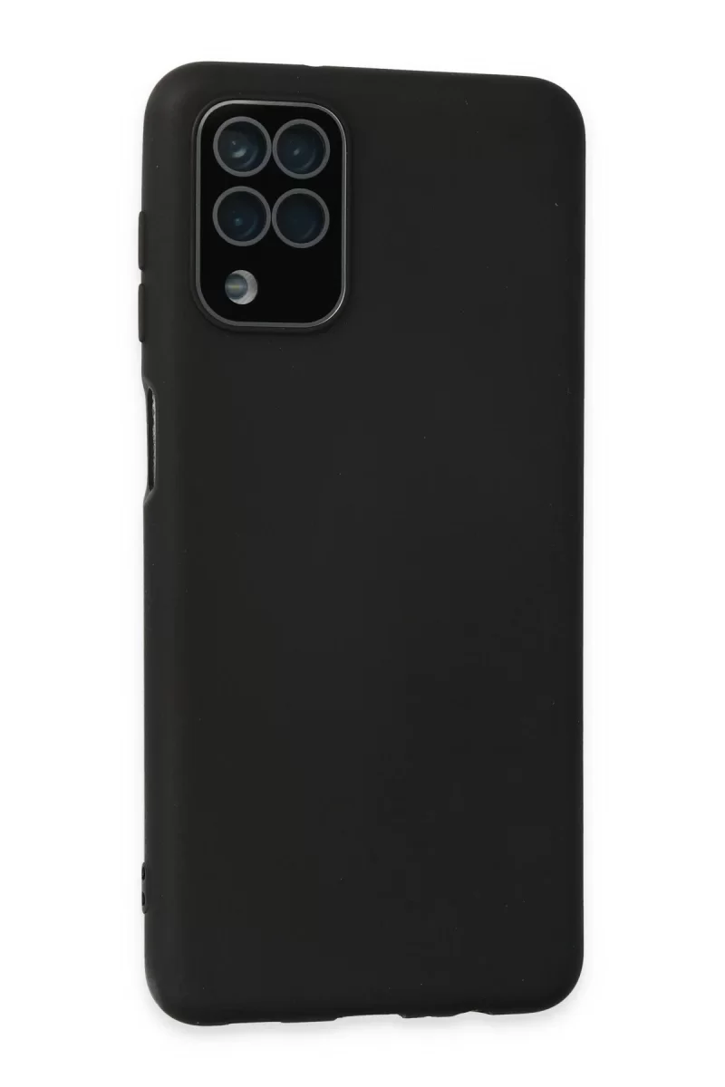 Newface Samsung Galaxy A22 Kılıf Lansman Glass Kapak - Siyah