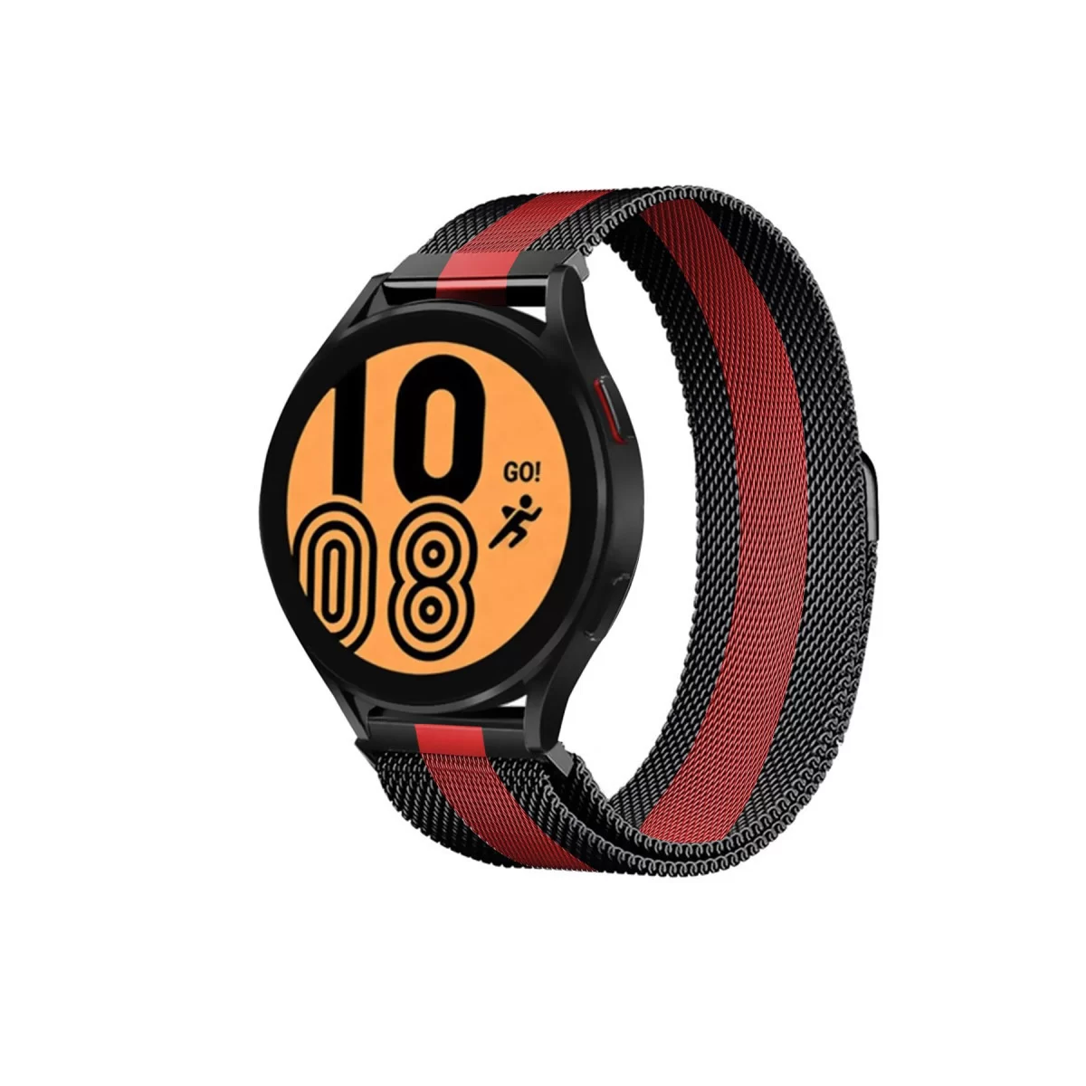 Newface Watch 20mm Metal Mıknatıslı Kordon - Siyah-Kırmızı