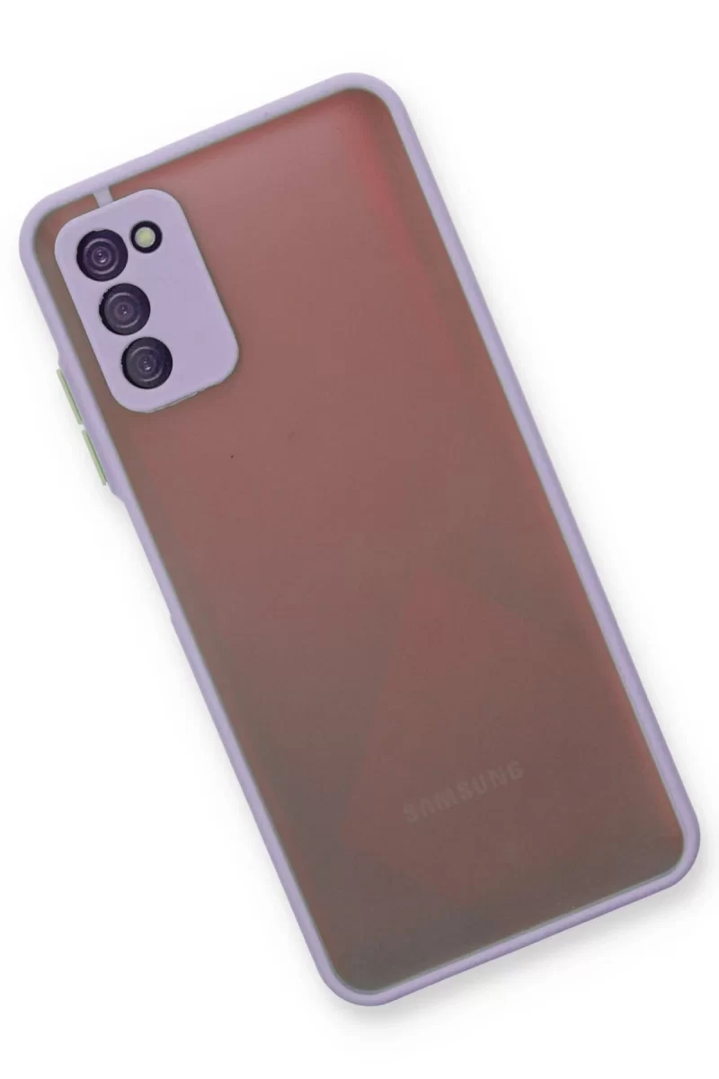 Newface Samsung Galaxy A03S Kılıf Montreal Silikon Kapak - Mor
