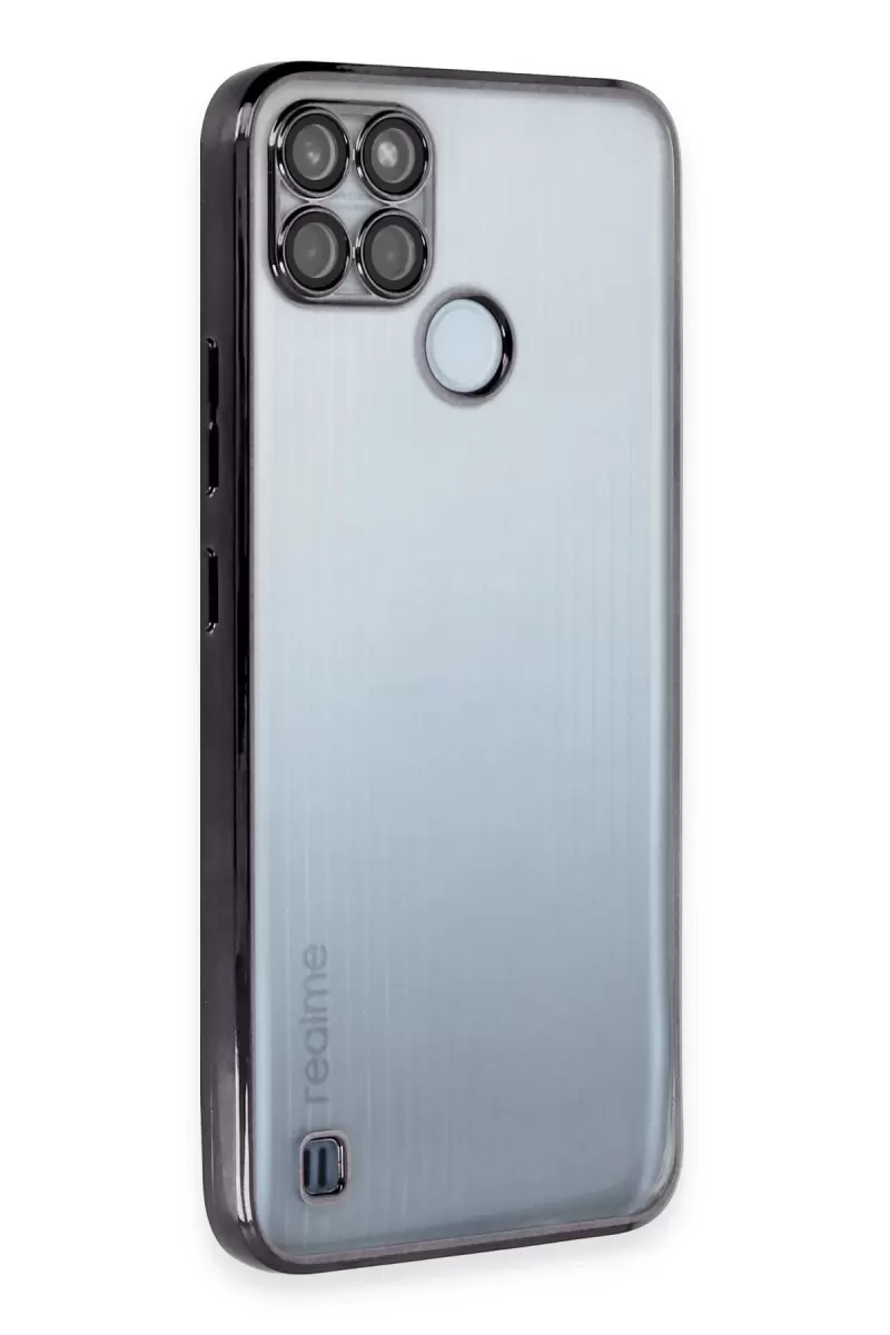 Newface Realme C25Y Kılıf Razer Lensli Silikon - Siyah