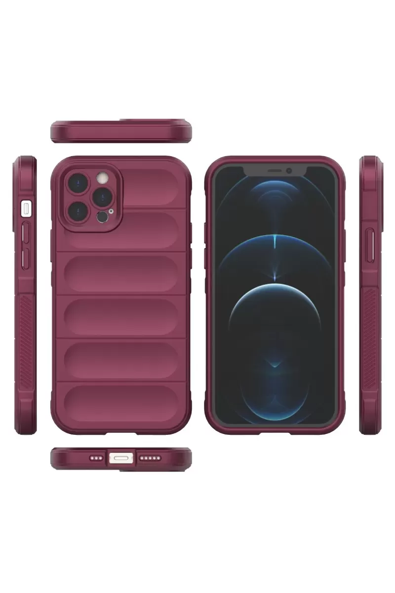 Newface Apple iPhone 12 Pro Kılıf Optimum Silikon - Bordo