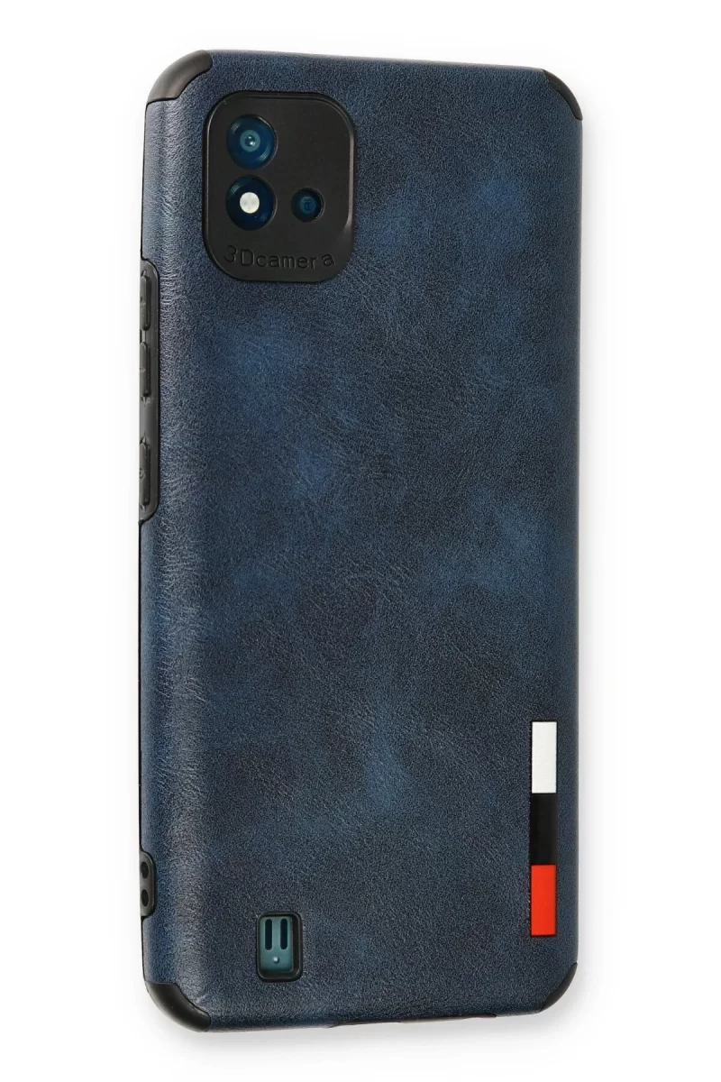 Newface Realme C11 2021 Kılıf Loop Deri Silikon - Lacivert