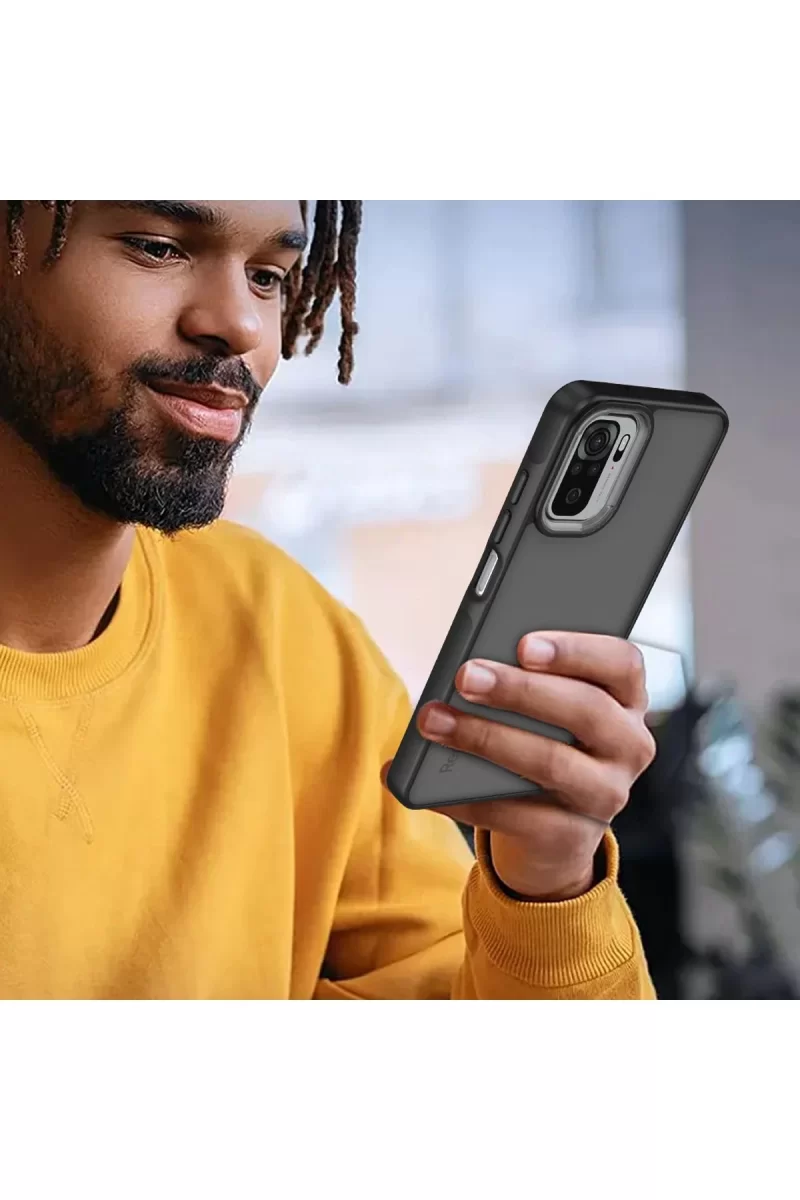 Newface Xiaomi Redmi Note 10 Pro Kılıf Elegant Kapak - Siyah