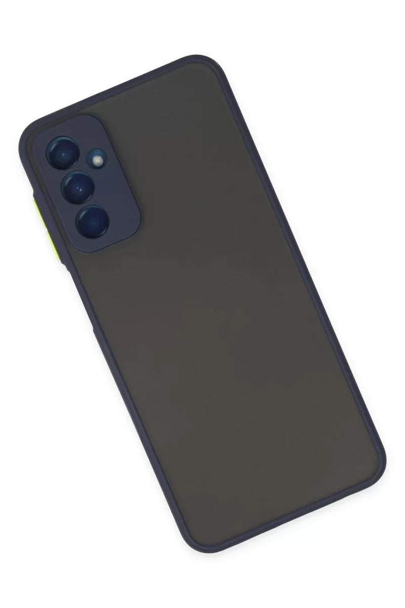 Newface Samsung Galaxy M13 Kılıf Montreal Silikon Kapak - Lacivert