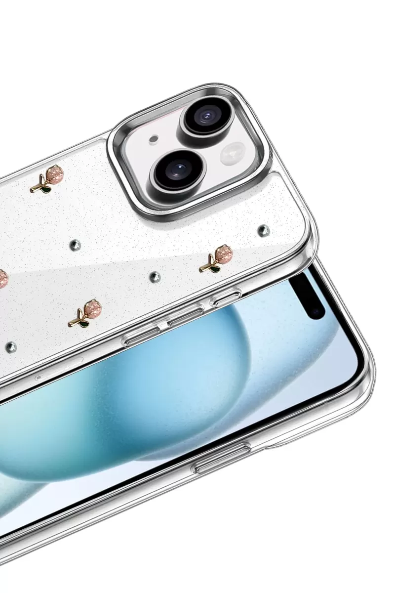 Newface Apple iPhone 15 Plus Fiyonk Desenli Kapak - Desen 6