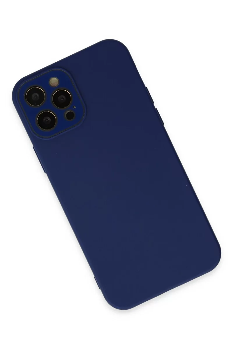 Newface Apple iPhone 12 Pro Kılıf Lansman Glass Kapak - Sky Blue