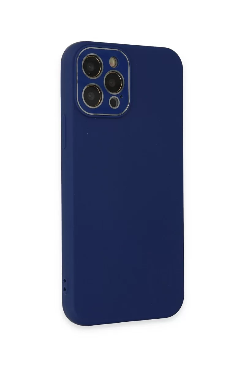Newface Apple iPhone 12 Pro Kılıf Lansman Glass Kapak - Sky Blue