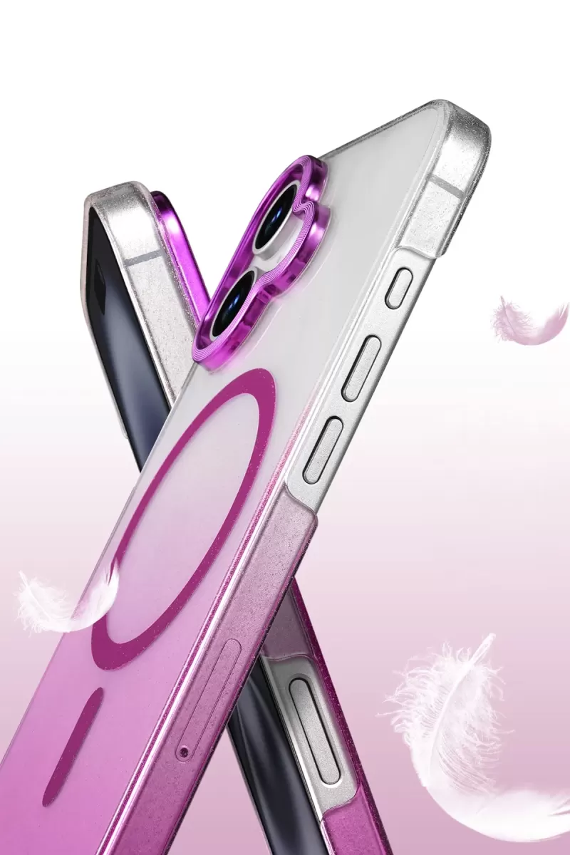 Newface Apple iPhone 16 Glossy Magsafe Kapak - Çöl Titanyum