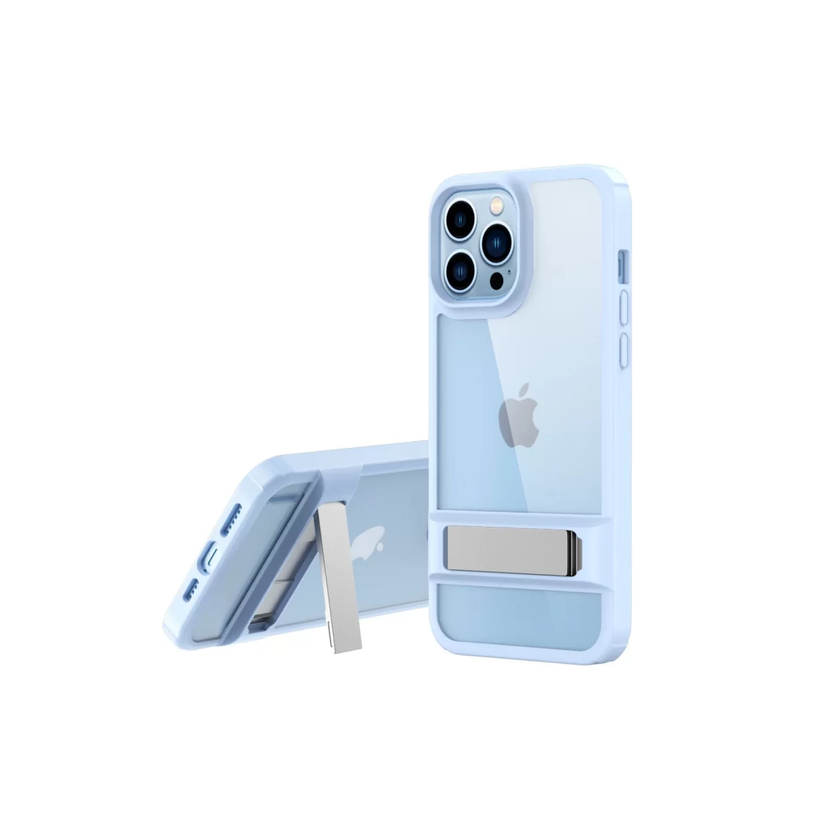 Newface Apple iPhone 13 Pro Max Kılıf Rolet Stand Kapak - Sierra Blue