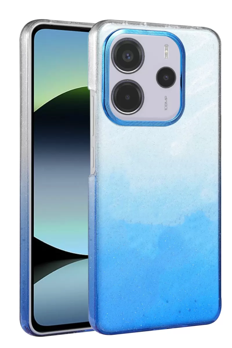 Newface Xiaomi Redmi Note 14 4G Glossy Kapak - Mavi