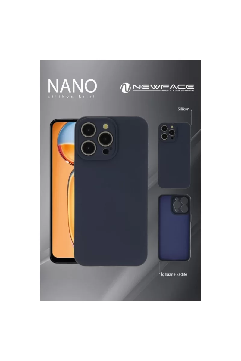 Newface Apple iPhone 11 Pro Max Kılıf Nano içi Kadife Silikon - Mavi