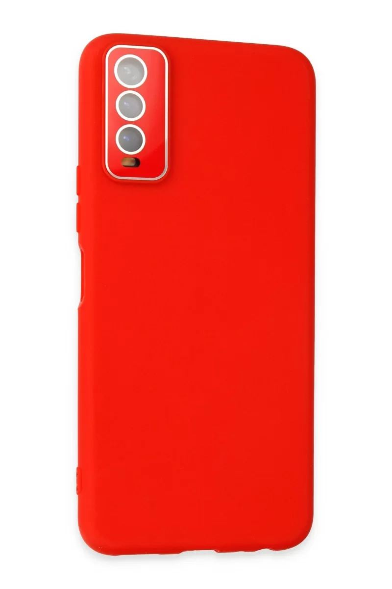Newface Vivo Y11S Kılıf Lansman Glass Kapak - Kırmızı