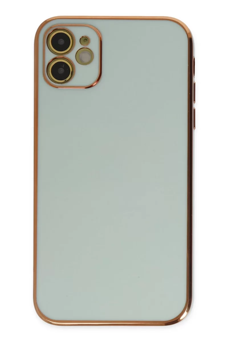 Newface Apple iPhone 12 Kılıf Volet Silikon - Açık Yeşil
