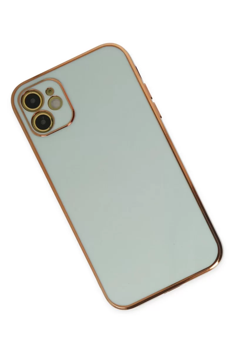 Newface Apple iPhone 12 Kılıf Volet Silikon - Açık Yeşil