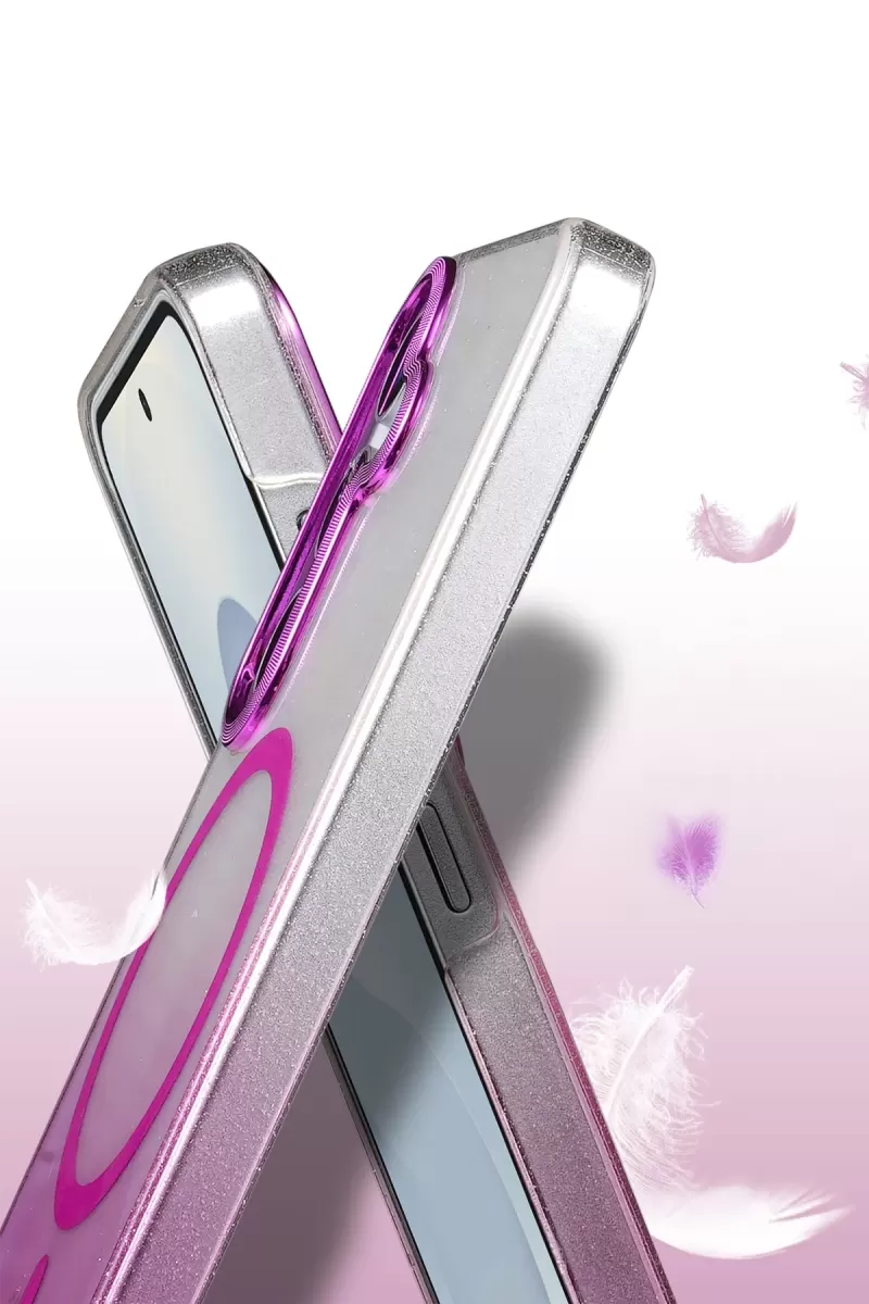 Newface Samsung Galaxy S25 Glossy Magsafe Kapak - Mor