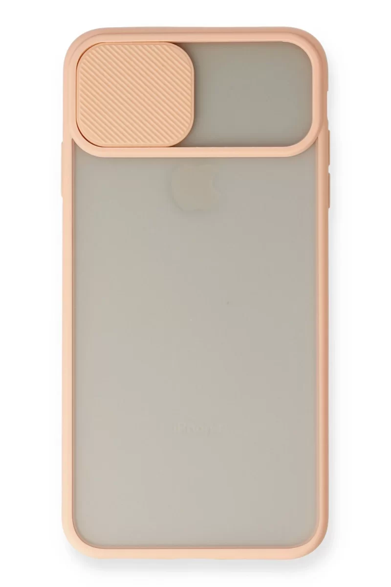 Newface Apple iPhone XS Max Kılıf Palm Buzlu Kamera Sürgülü Silikon - Pembe