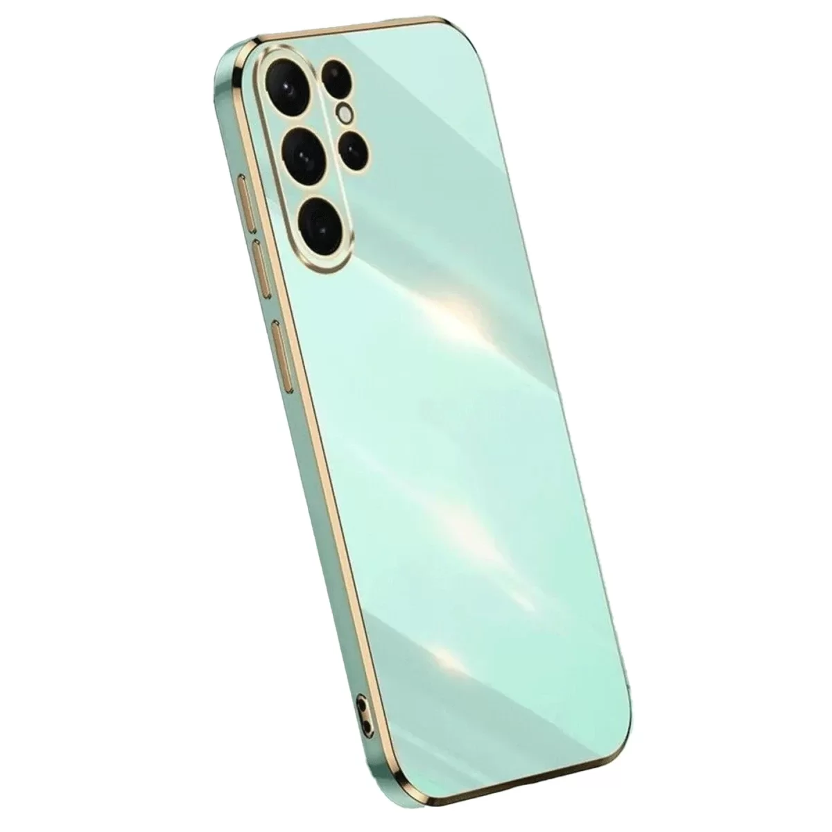 Newface Samsung Galaxy S25 Ultra Kılıf Volet Silikon - Açık Yeşil