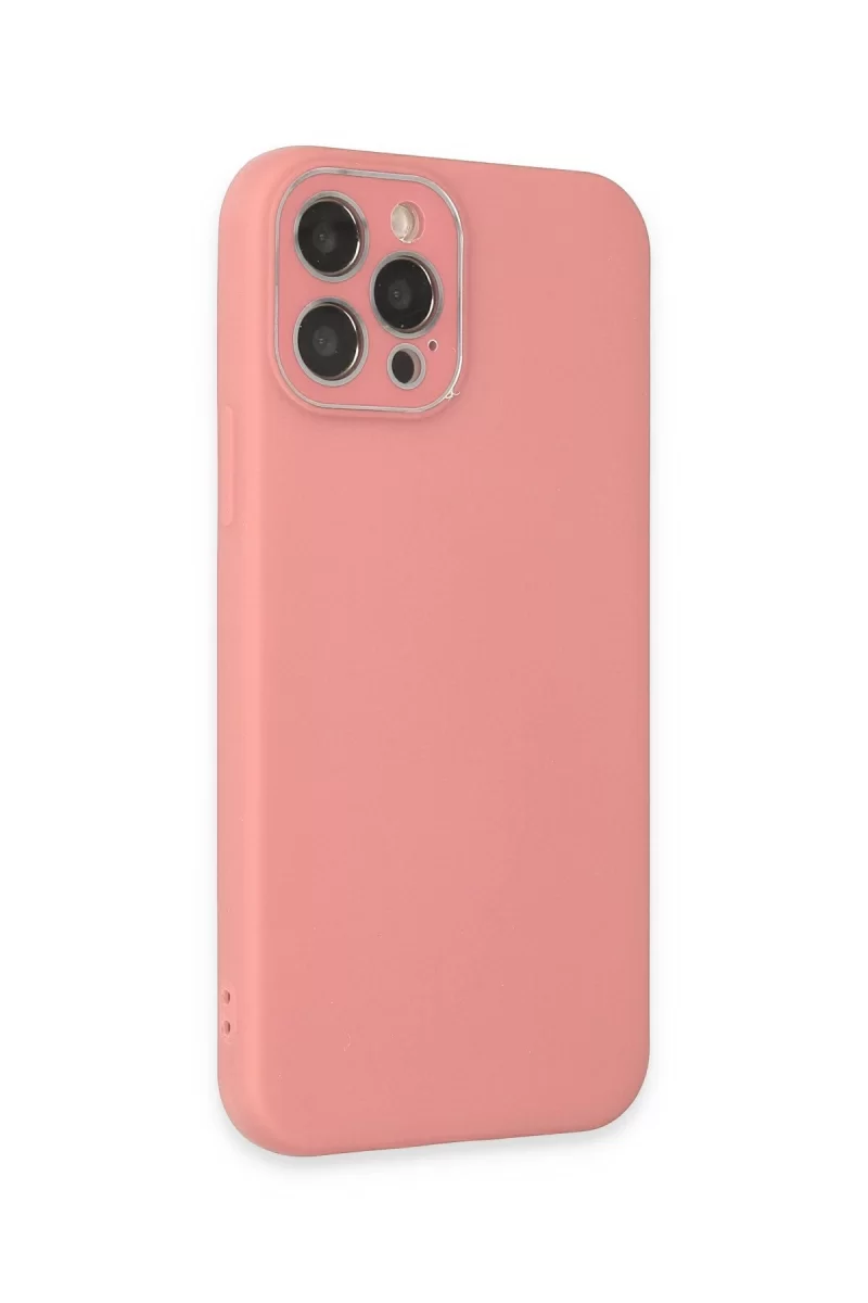 Newface Apple iPhone 12 Pro Max Kılıf Lansman Glass Kapak - Pembe