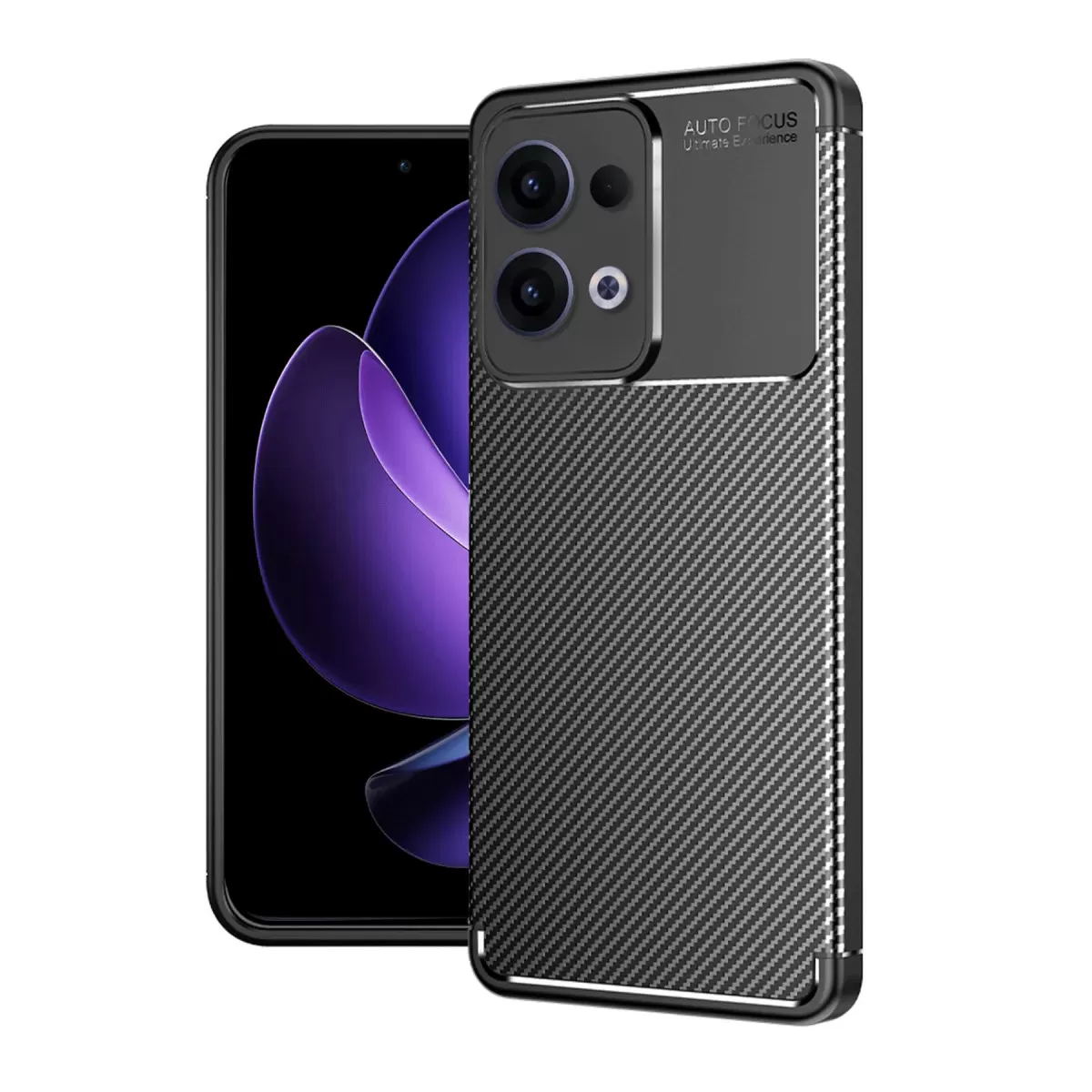 Newface Oppo Reno 13 Pro Kılıf Auto Focus Karbon Kapak - Siyah