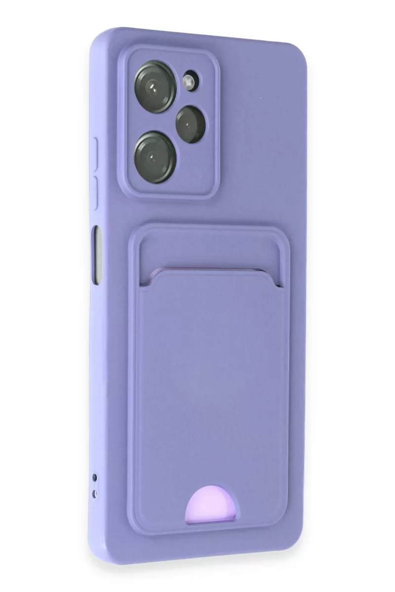 Newface Xiaomi Poco X5 Pro 5G Kılıf Kelvin Kartvizitli Silikon - Lila