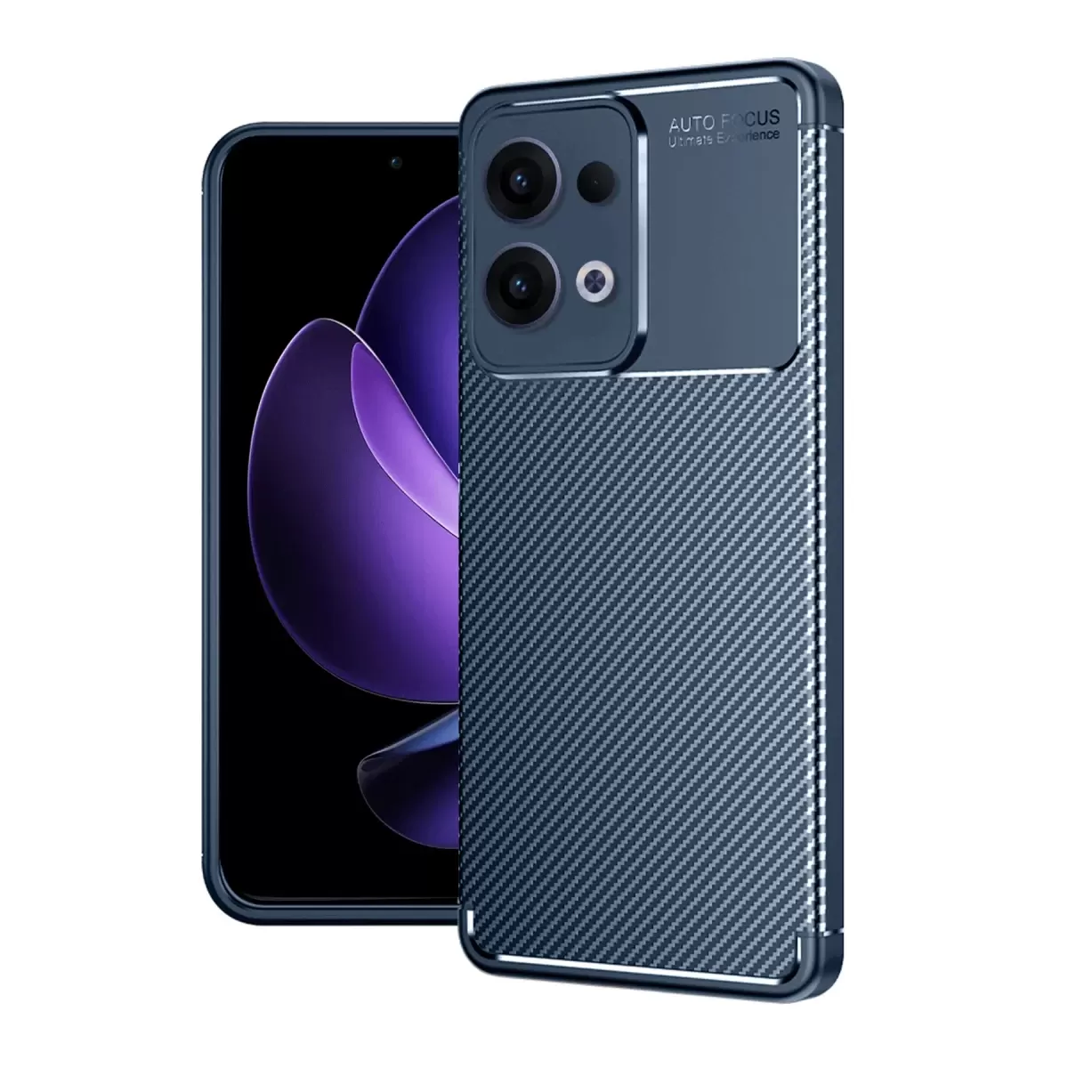 Newface Oppo Reno 13 Pro Kılıf Auto Focus Karbon Kapak - Lacivert