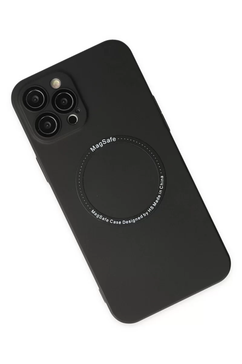 Newface Apple iPhone 12 Pro Kılıf Jack Magneticsafe Lens Silikon - Siyah