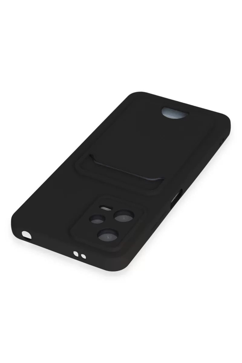 Newface Xiaomi Poco X5 5G Kılıf Kelvin Kartvizitli Silikon - Siyah