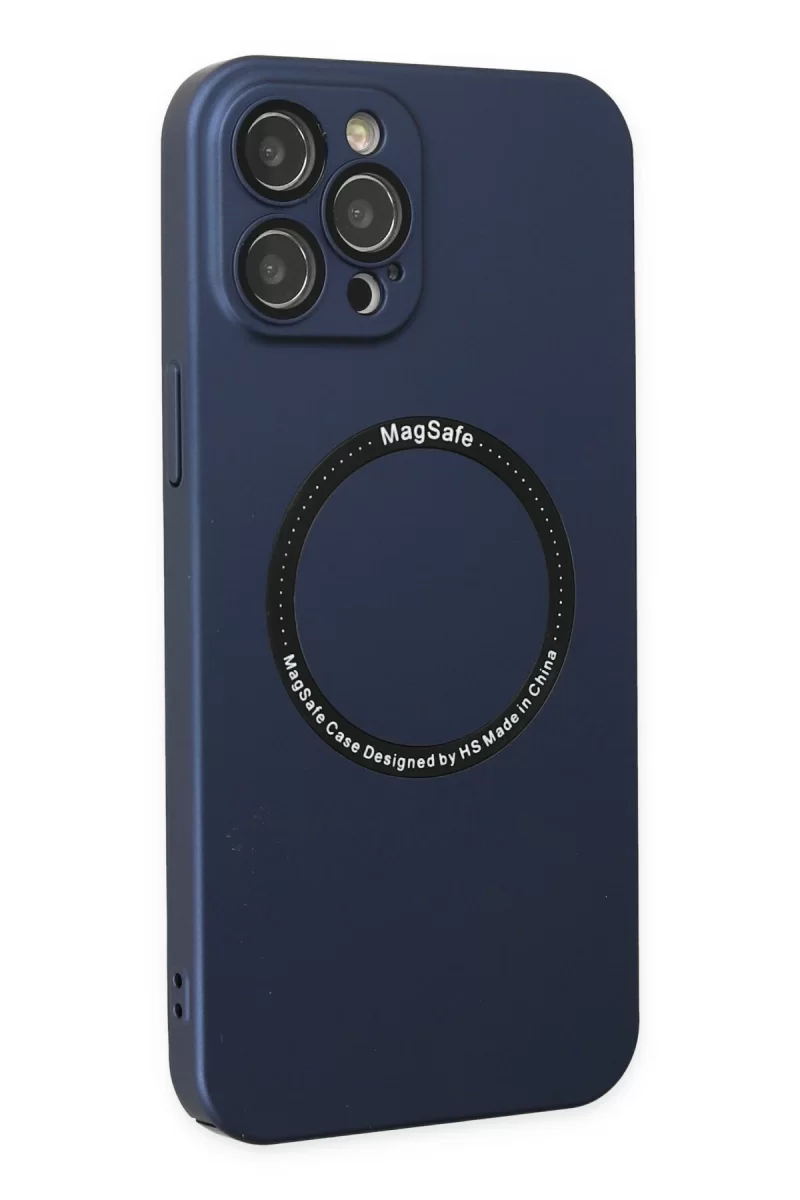 Newface Apple iPhone 12 Pro Kılıf Jack Magneticsafe Lens Silikon - Lacivert