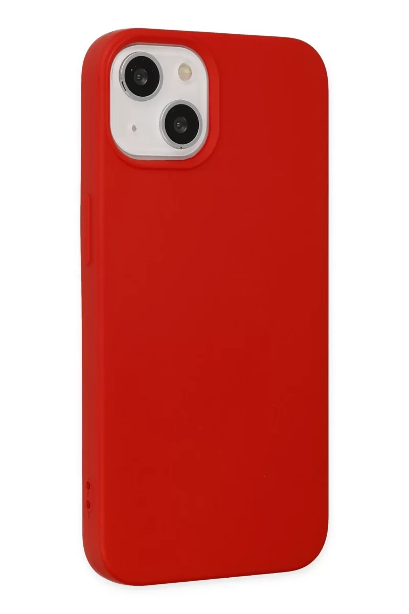 Newface Apple iPhone 14 Plus Kılıf Nano içi Kadife Silikon - Kırmızı