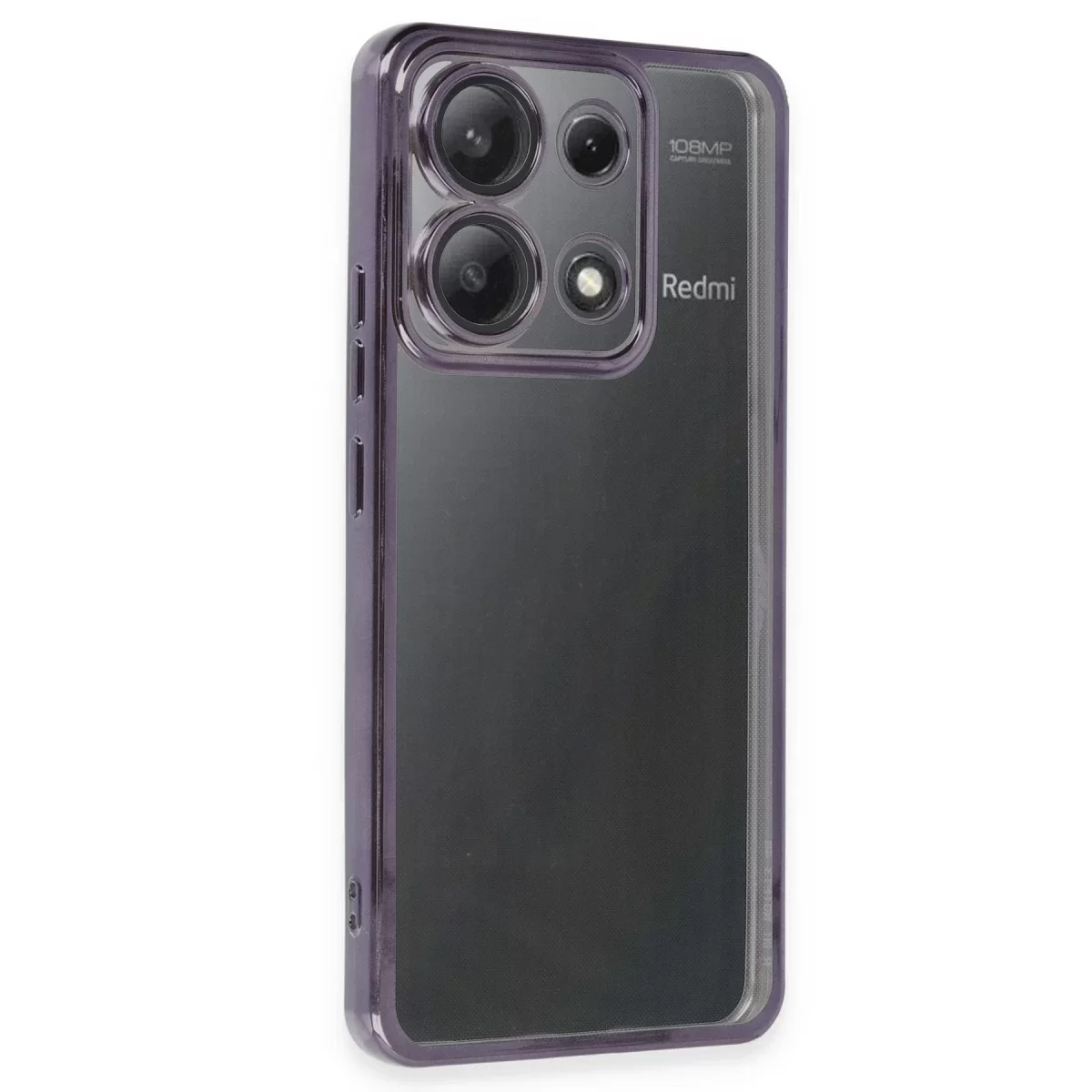 Newface Xiaomi Poco X6 Kılıf Razer Lensli Silikon - Mor