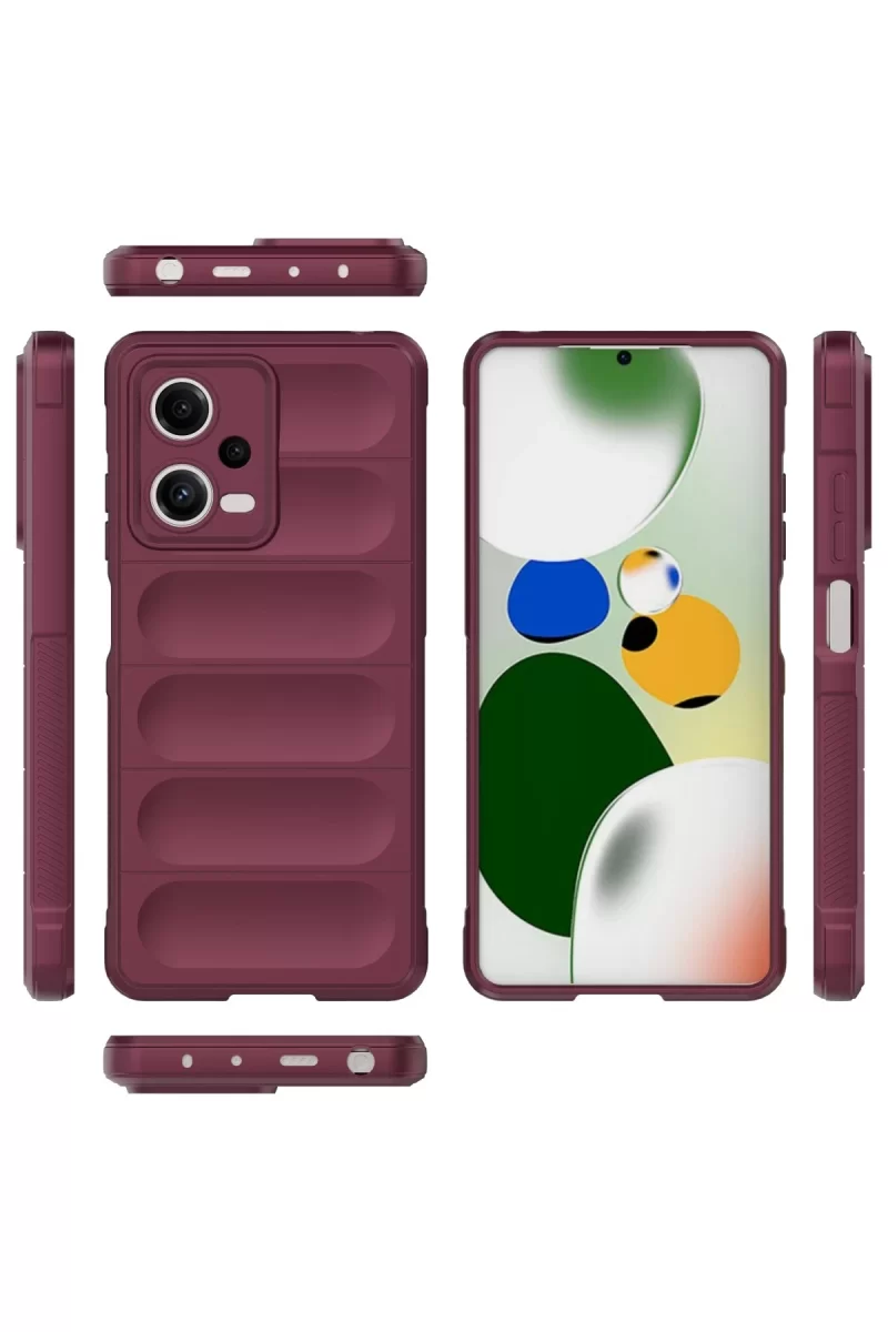 Newface Xiaomi Poco X5 5G Kılıf Optimum Silikon - Bordo