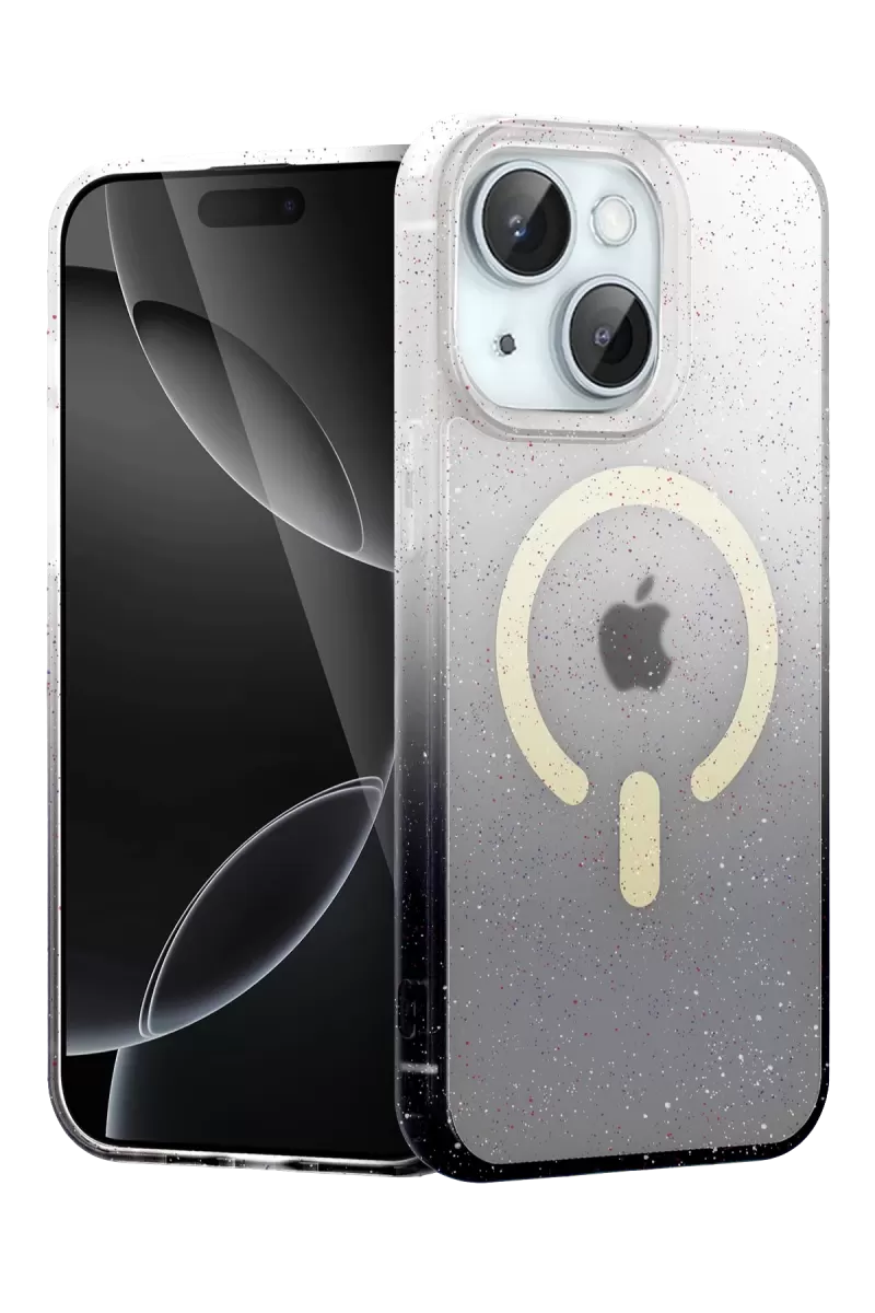 Newface Apple iPhone 14 Pummel Shiny Magsafe Kapak - Siyah